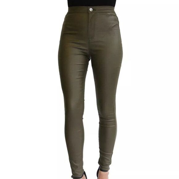 Almost Famous Denim - Almost Famous Juniors' Coated High-Rise Skinny Jeans